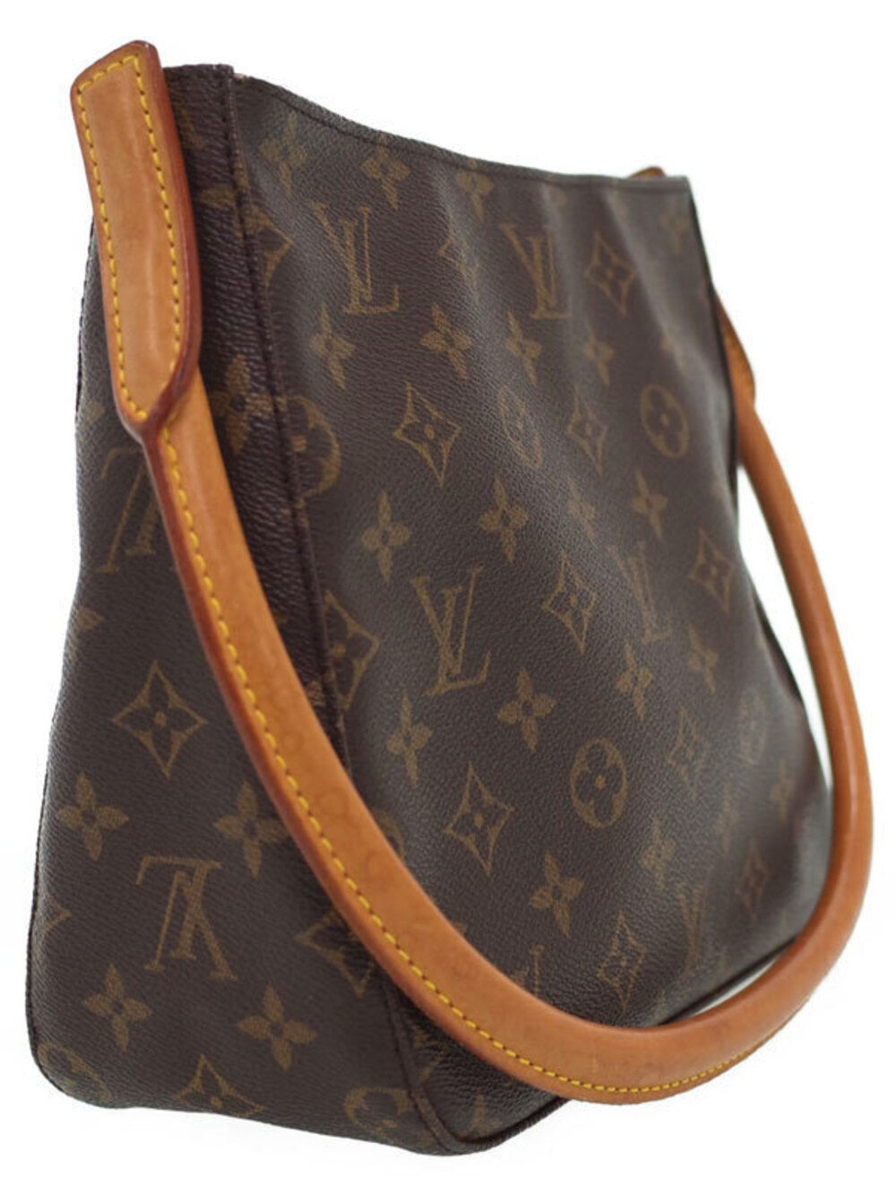 Louis Vuitton Monogram Looping Bag Shoulder Brown
